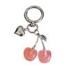 Cherry Bag Pendant Bag Charm Resin Cherry Keyring Fashion Alloy Jewelry Key Accessory Present for Fashion Women Girls