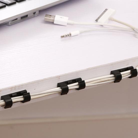 20 шт., зажимы для хранения проводов, пряжка-органайзер, фиксирующая зажим для кабеля линии передачи данных, фиксатор