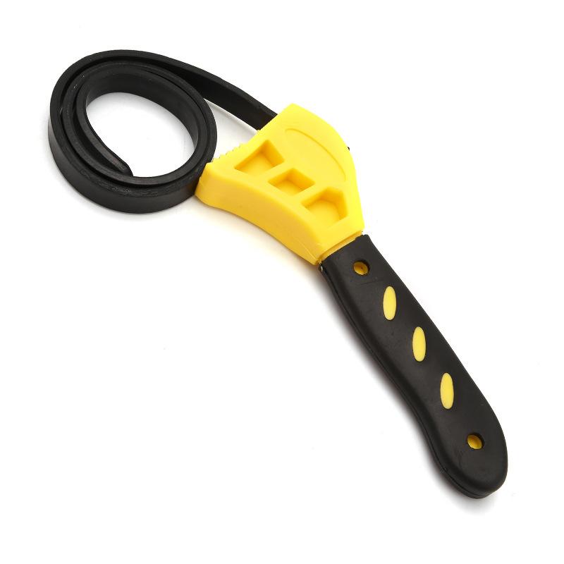 1Pcs Adjustable Disassembly Tool 6inch Belt Wrench Oil Filter Puller Strap Spanner Chain Wrench Strap Opener