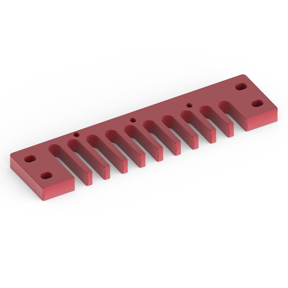 Aluminum Alloy Comb Harmonica Part for Hohner Marine Band Crossover   Deluxe (Red)