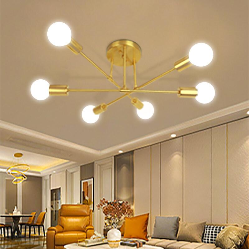 Canmeijia Современная люстра в скандинавском стиле, потолочный светильник, 6 головных подвесных светильников, подвесной светильник для гостиной, столовой