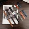 Crazy Horse Texture Round Buckle Leather Watch Band For Apple Watch Series 10 Ultra 9 8 7 SE 6 5 4 3 2 1 46mm 49mm 45mm 44mm 42mm