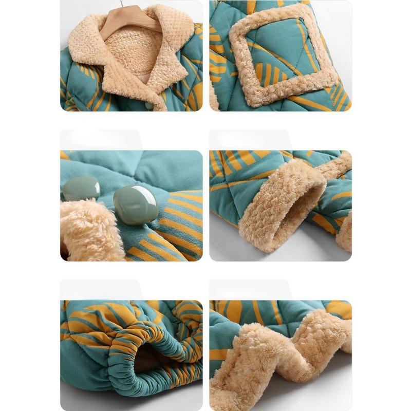 Новая осенне-зимняя женская пижама с хлопковой подкладкой, теплая домашняя одежда из хлопка, трехслойная одежда для сна большого размера, домашний костюм