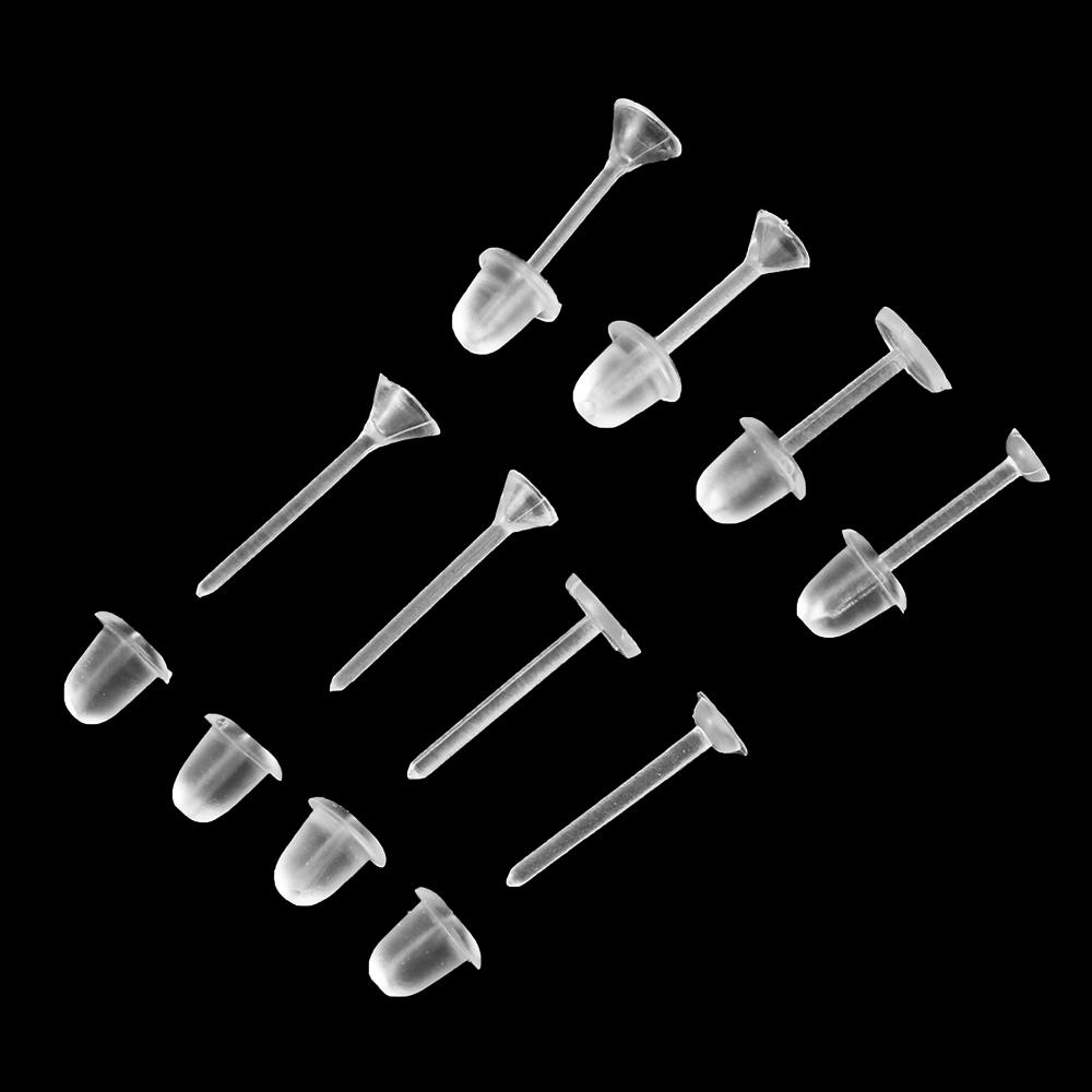 DIY Jewelry Findings Fashion Rubber Earring Back Stoppers Plug Earring Ear Post Nuts