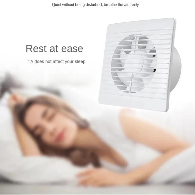 4/6 Inch Exhaust Fan Energy-saving Wall Mounted Vent Fan Anti-Mosquito Design Ventilator Extractor Fan for Bathroom Kitchen
