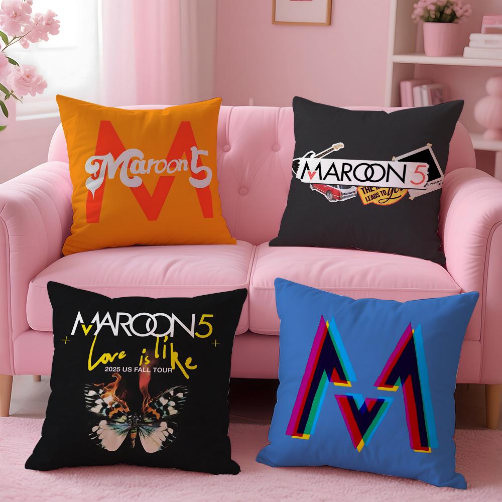Pop Maroon 5 Cushion Cover Cushion Cover Set 4Pcs 50X50 45X45 40X40 Pillowcase Decorative Sofa Home Decor