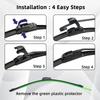 Auto Windshield Front Rear Wiper Blades Soft Rubber Windscreen Wipers 24"+18"+12 Inch 2015 2016 2017 For Mazda 3 BM BN 2013-2018