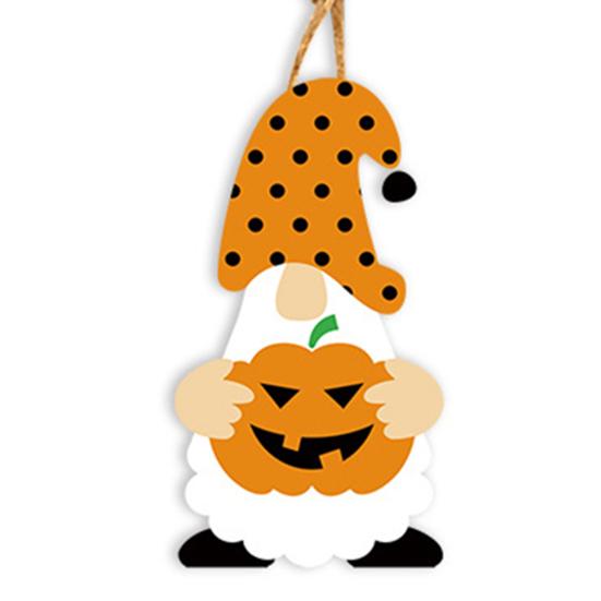 8Pcs Halloween Ornaments Gnome Pumpkin Ghost Black Cat Haunted House Halloween Hanging Pendant Holiday Party Decor