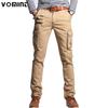 New Men Fashion Military Cargo Pants Slim Regualr Straight Fit Cotton Multi Color Camouflage Green Yellow Overalls