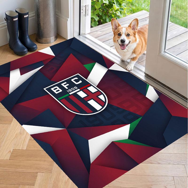 Soft Floor Carpet Bologna FC Pattern Area Rug Decorative Mat For Home Room Decoration