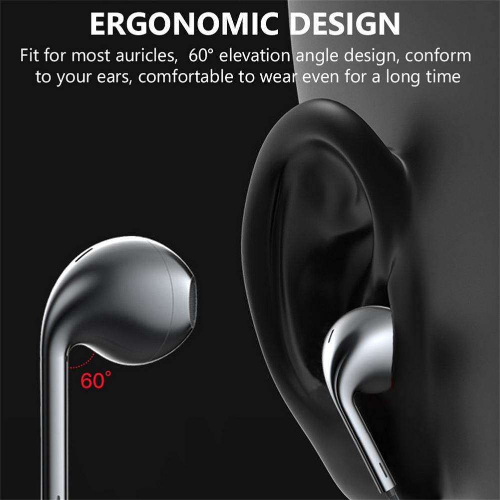 Type-c In-ear Mobile Wire Control Headset Bass Stereo Music Earphones Sports Earbuds With Microphone