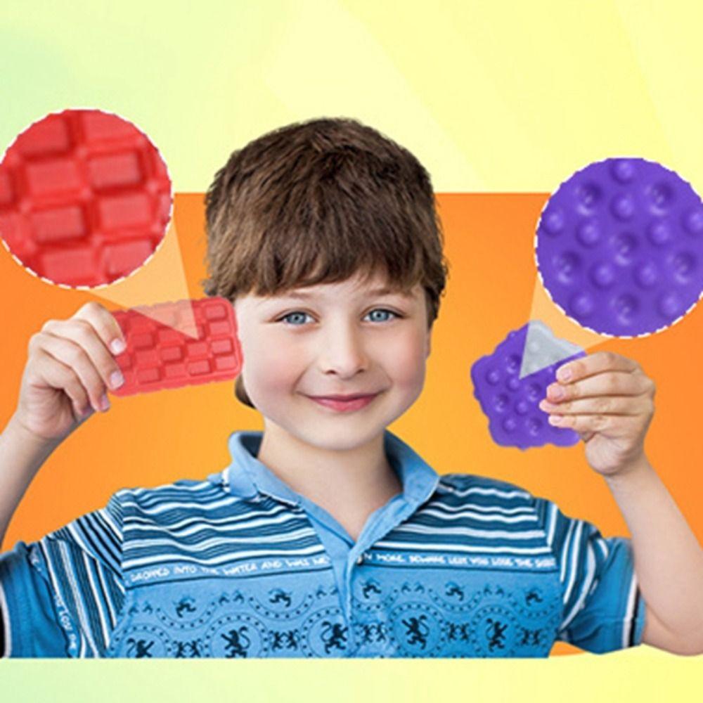 Textured Soft Worry Stone Fidget Toy Silicone Silicone Suction Cup Toy  Christmas Gift