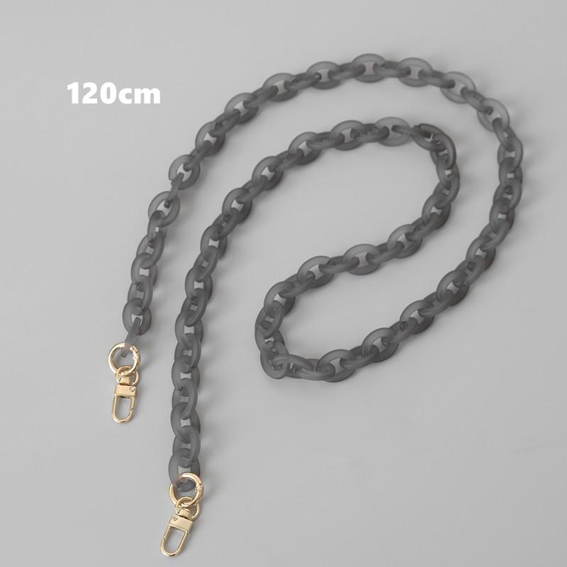 New Fashion Woman Bag Accessory Detachable Parts Replacement Chain Grey Resin Luxury Strap Women Acrylic Shoulder Handle Chain