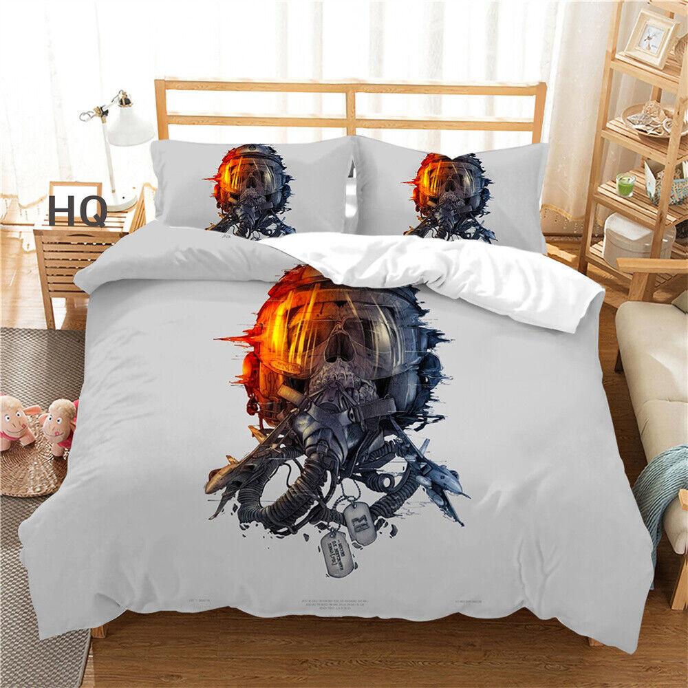 Пододеяльник с черепом, постельное белье для взрослых, постельное белье, молодежное покрывало, наволочка