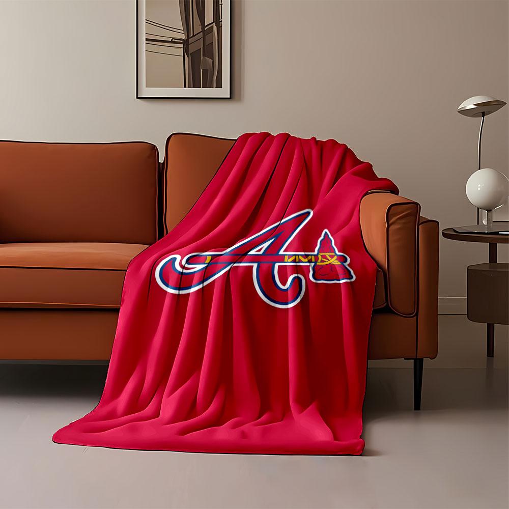 Red Braves Logo Blanket Design print blanket soft and cozy perfect for the living room bed sofa or a nap,gift