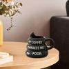 Poop-Shaped Coffee Mug for Coffee Lovers 350ml Hilarious Bathroom Cup Resin Quirky Morning Cup Funny Gag Gifts for Friends