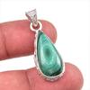 Natural Malachite Gemstone Handmade 925 Solid Sterling Silver Pendant 1.5'' L4f62