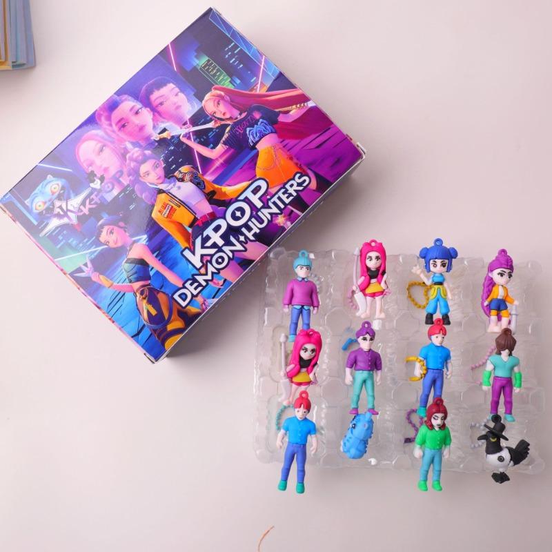 KPOP Demon Hunters Blind Box Devil Saja Collect Anime Figure Kid Party Cosplay Gaming Cartoon Huntrix Decorative Christmas Gift