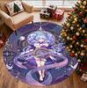 Robin (Honkai Star Rail) Pattern Round Rug, Indoor/Outdoor Mat, for Picnic, Gameroom, Bedroom, Office, Living Room, Home Decor Carpet, Birthday Gift