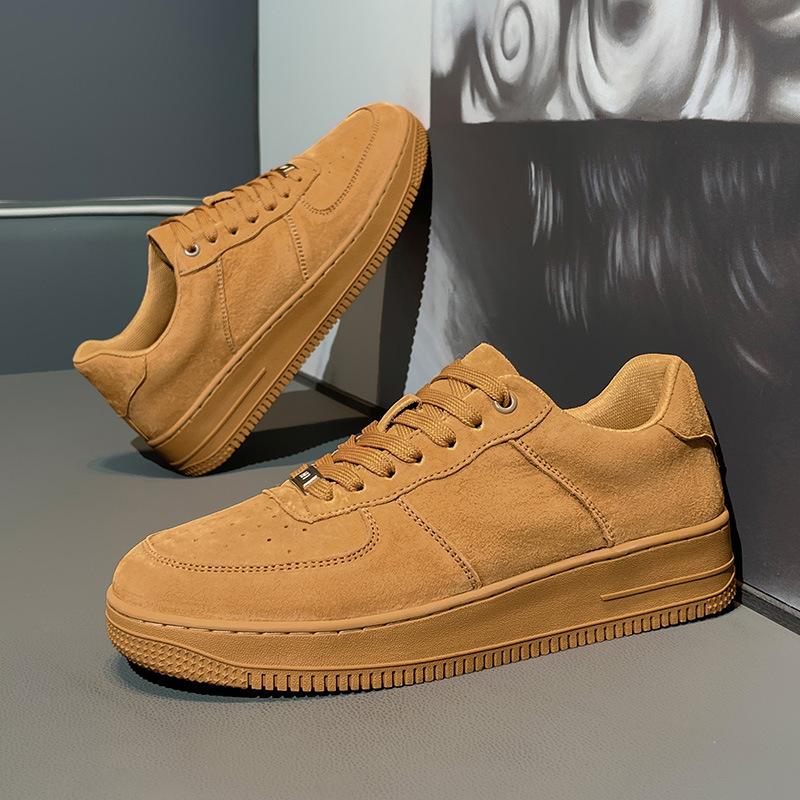 2025 Spring New Board Shoes Student Moral Training Shoes Live Broadcast Explosion Men's Fashion Casual Shoes Young White Shoes Men