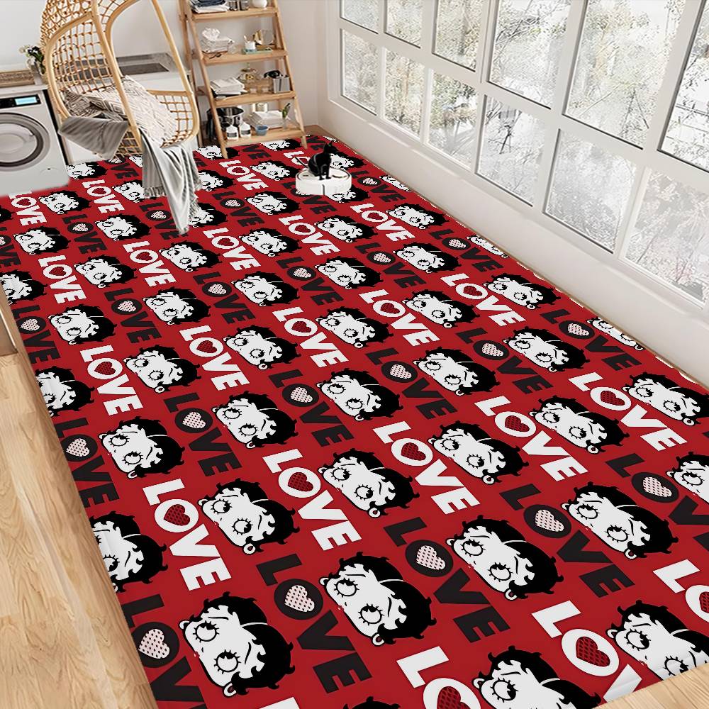 Cute B-Betty Boop Door Mat Nordic Style Bedroom Living Room Doormat Home Balcony Anti-Slip Alfombra
