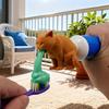 1pc Funny Cat Butt Shape Toothpaste Squeezer, Orange Cat Tail Design, Fully Automatic Glue Dispensing (No Battery Required)