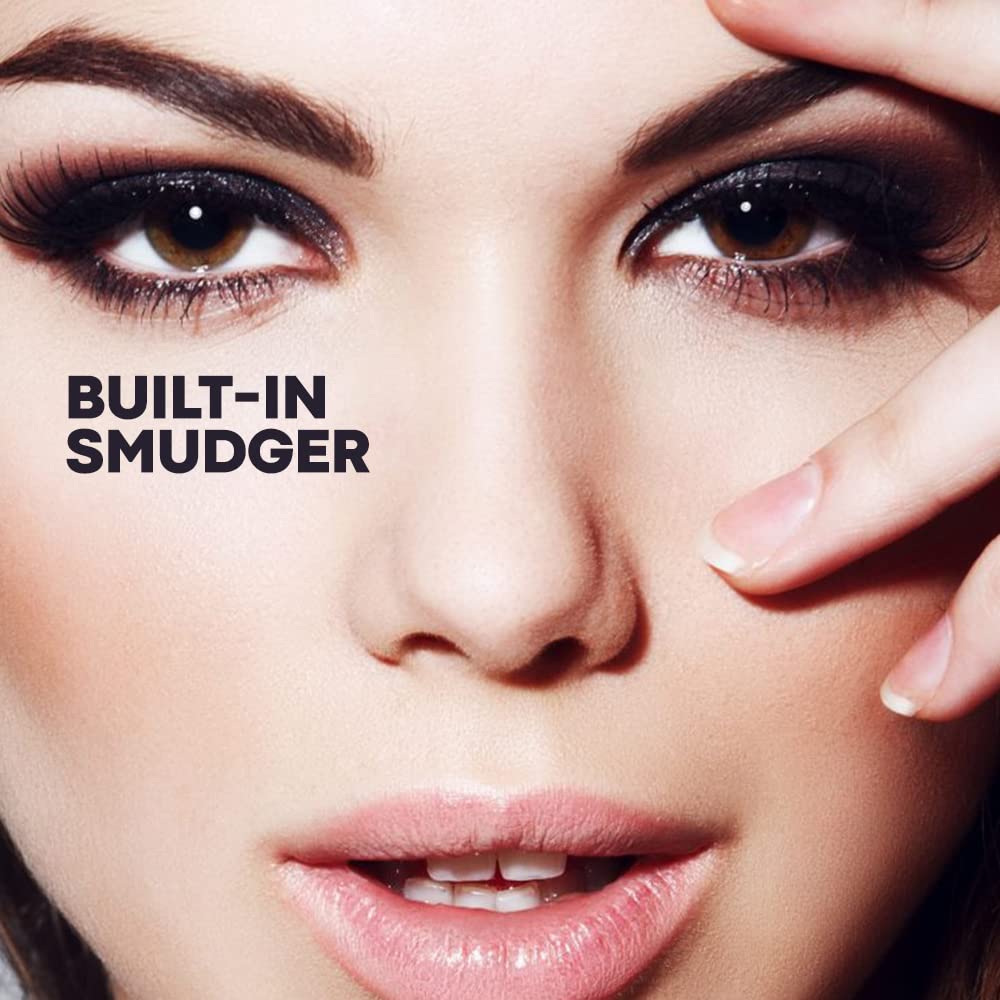 Карандаш-подводка для глаз Recode Turning Heads Crayon Gel Eyeliner Pencil cum Kajal Pencil поставляется с кистью на другой стороне, долговечный, водостойкий, черный, 1,2 г