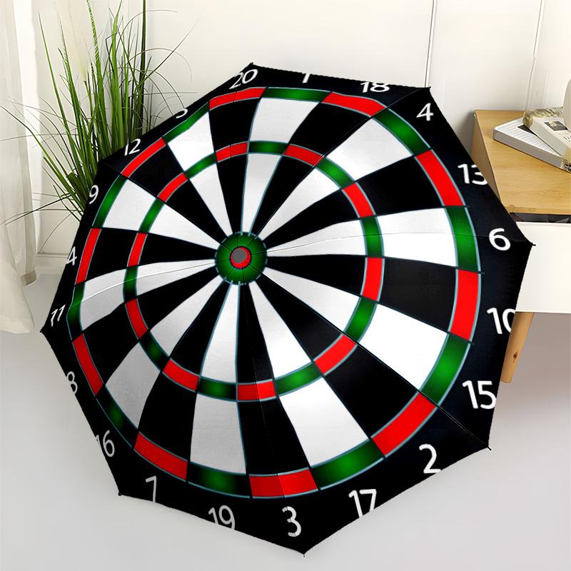 Dart Legend Target Compact Travel Automatic Umbrella Retractable Design with 8-Rib Durability Compact Design All-Season Use Compact Folding Umbrella