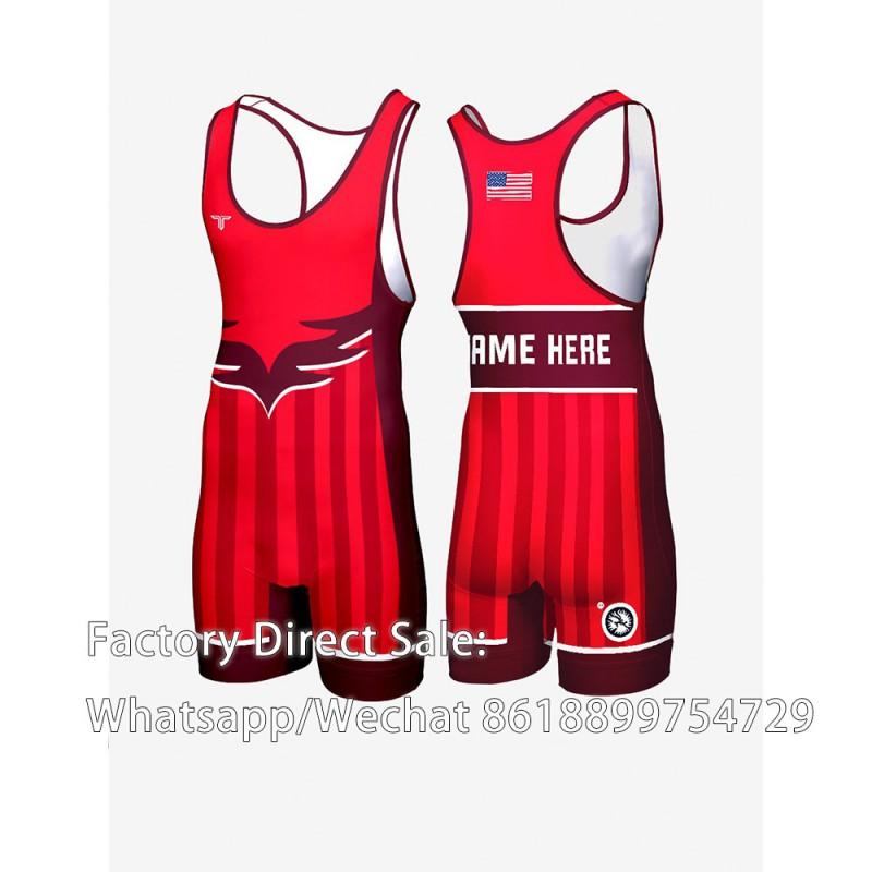 Mens Wrestling Singlet Compression Gym Workout Suit Breathable Spandex Lycra Athletic Top Training Competition