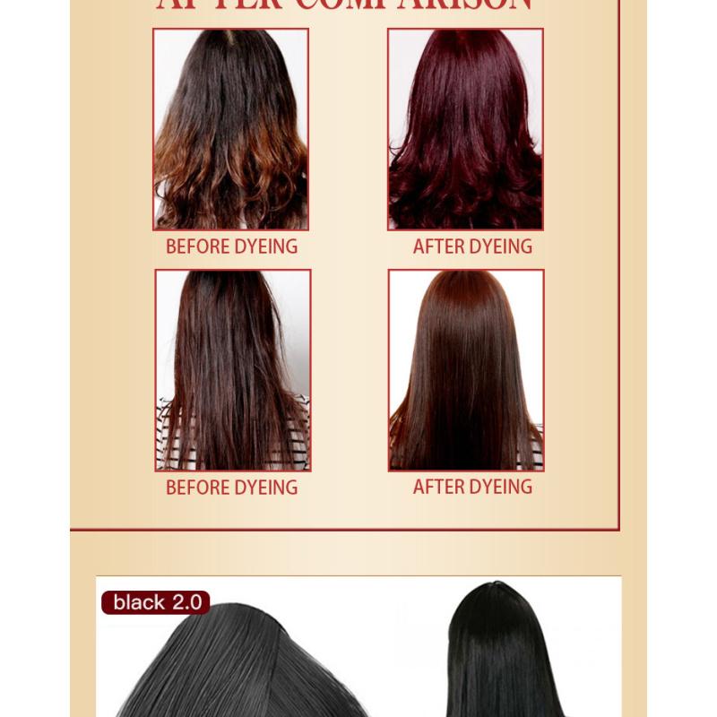 Натуральный шампунь для быстрой окраски волос, окрашивающий аргановое масло, темно-коричневый цвет, шампунь для окрашивания седых волос Mokeru argan