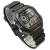 Casio Мировое время Цифровые часы AE-1200WH-1AV Черные (Импортный) / -1200WHD-1AV Мужской серебристый металлический браслет (Импортный)