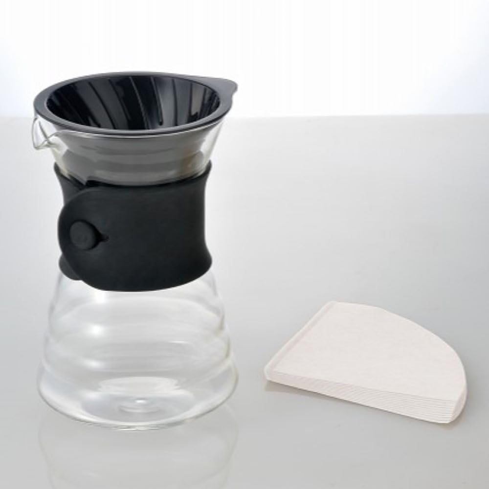 HARIO V60 Drip Decanter 700ml Black with Band (1-4 cups) (VDD-02B)