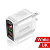 Двухпортовое USB-зарядное устройство с цифровым дисплеем, быстрая зарядка, совместимо со спецификациями США/ЕС/Великобритании