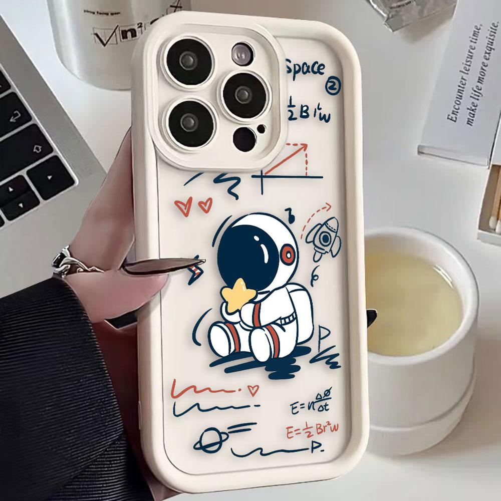 Cartoon Astronaut Space Phone Case For Realme C85 C83 C75 C71 C67 C65 C63 C55 C53 C35 C33 C31 C30 C21 C20 NOTE 80 GT 3 6 Case