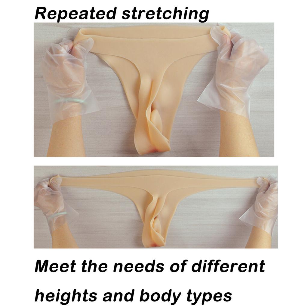 Мужское силиконовое нижнее белье стринги Искусственная вагина Силиконовый материал, Мужские счастливые реквизиты Новый костюм для косплея для смены с мужчины на женщину