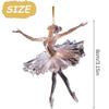 Sparkling Acrylic Crystal Ballerina Christmas Ornaments, Snowflake Atmosphere Pendant Pendant for Christmas Tree Decoration