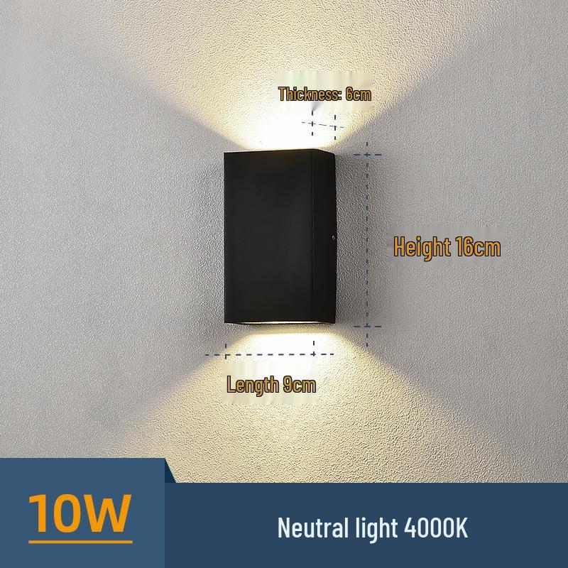 Universal Waterproof Wall Washer Light for Balcony, Courtyard, or Terrace - Exterior Up and Down Outdoor Lighting