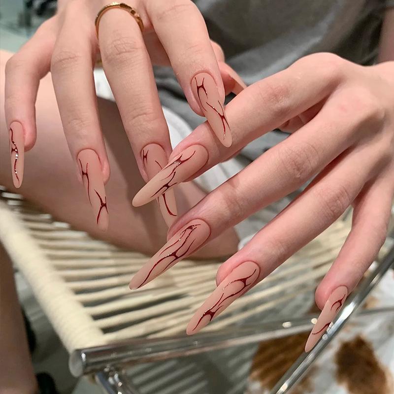 Европейские и американские градиентные персиковые балетные типсы для коротких ногтей