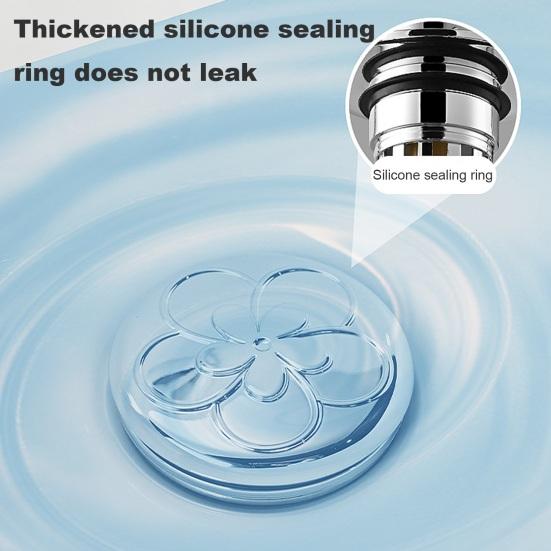 Pop-up Bathtub Stopper Drain 2-in-1 Brass Core Hair Catcher Strainer Bathroom Easy Installation Brass Core Wash Basin Sink Plug Drain