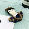 Blucome Creative Acrylic Cartoon Prince Brooch for Women Men Suit Bag Hijab Pins New Year Gift
