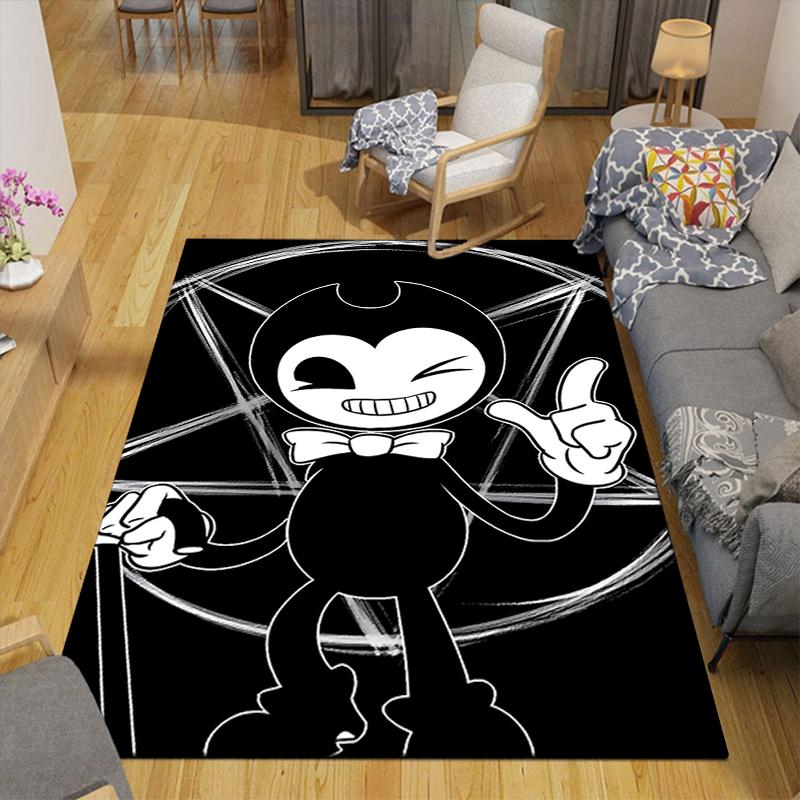 1Pc Bendy Ink Machine Rug, Office Carpet Indoor Outdoor Doormat, Non-Slip, Comfortable, Living, Christmas Halloween, Xmas Gift En130