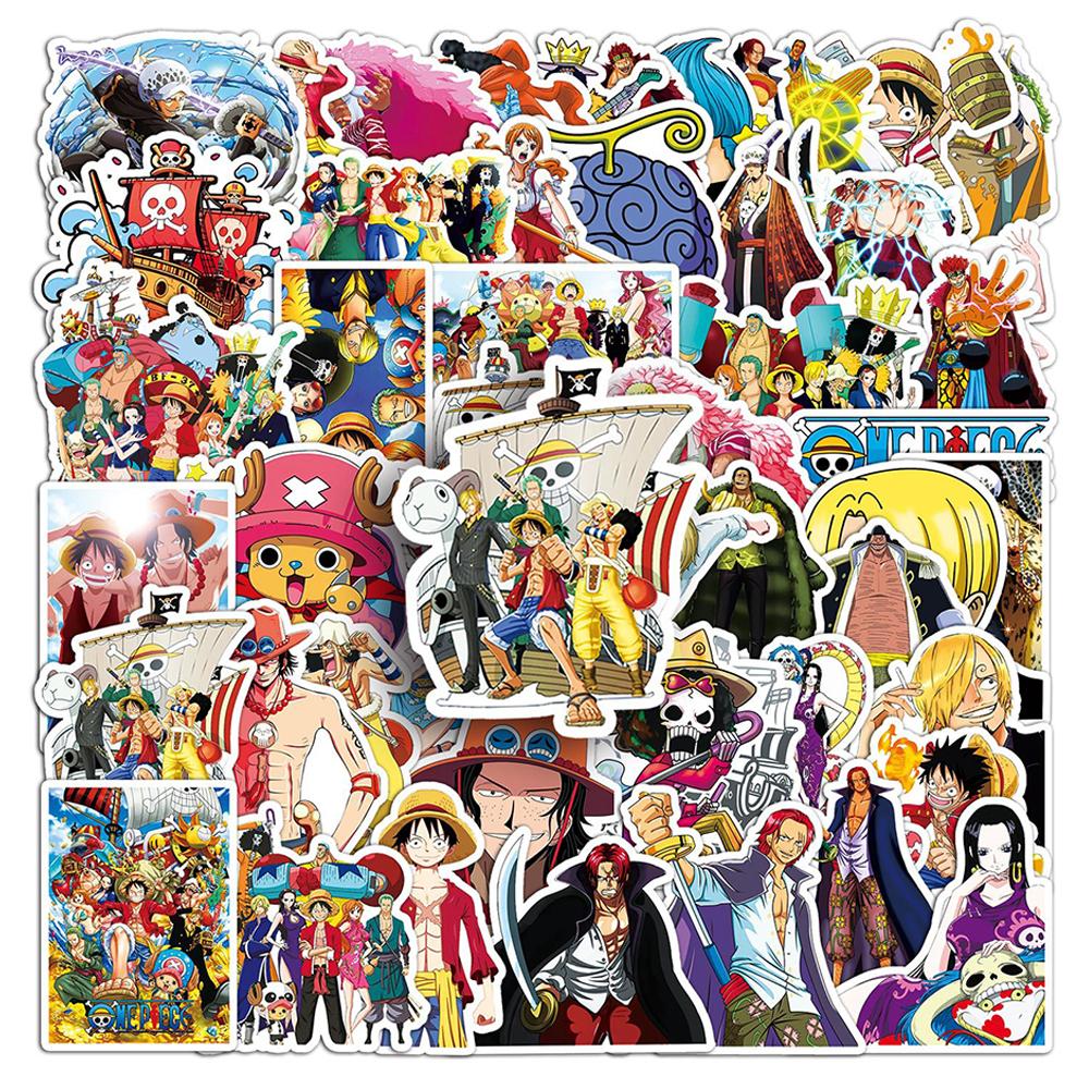 10/30/50 шт. Аниме ONE PIECE Наклейки Классические Водонепроницаемые Декали Граффити DIY Гитара Багаж Скрапбукинг Крутые Наклейки с Мультяшным Луффи