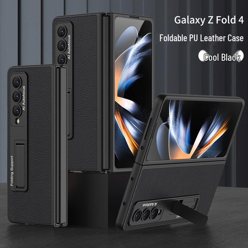 Кожаный чехол-подставка Samsung Fold4 - Креативный, Складной, Ударопрочный дизайн