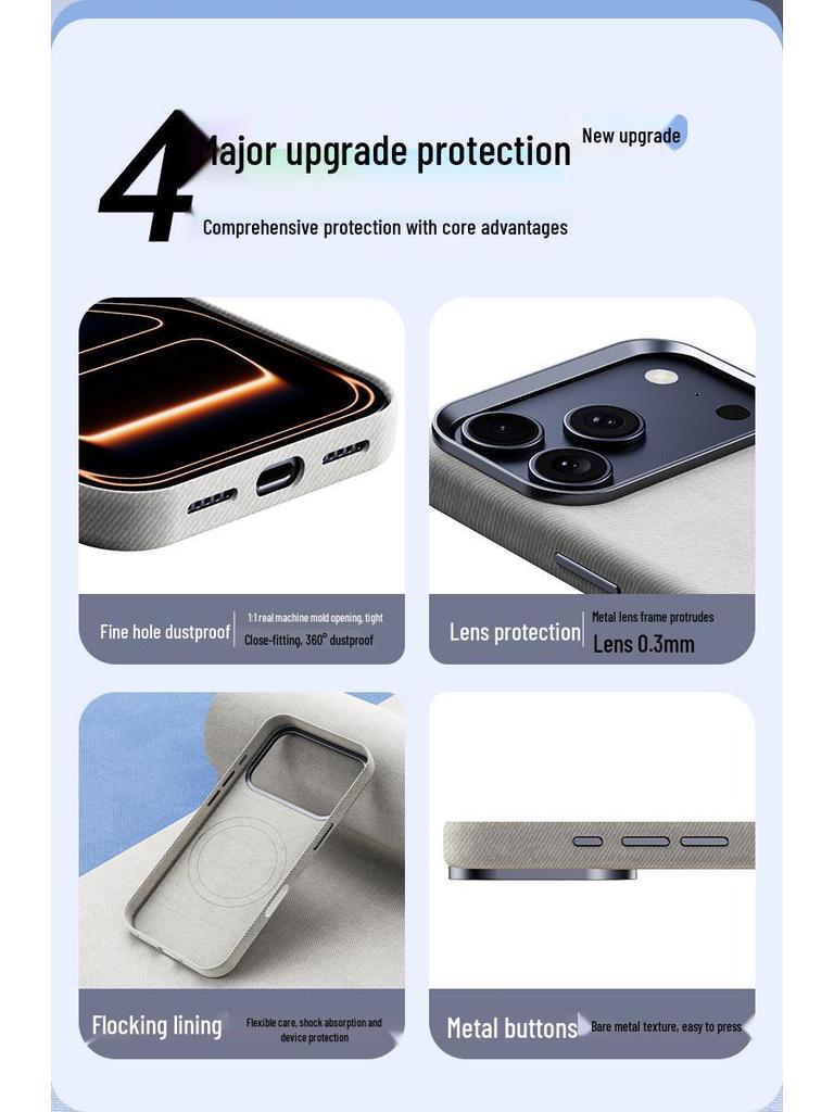 Модный кожаный фланелевый чехол для серии iPhone 17