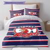Sydney Roosters Fight Bedding Quilt Set Quilt Cover Pillowcase Home Decoration Birthday Gift (1 * duvet cover + 2 * pillowcase, without core)