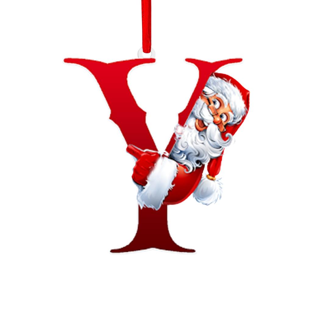 Рождественская елка из 26 букв, подвесное персонализированное украшение в виде рождественской буквы