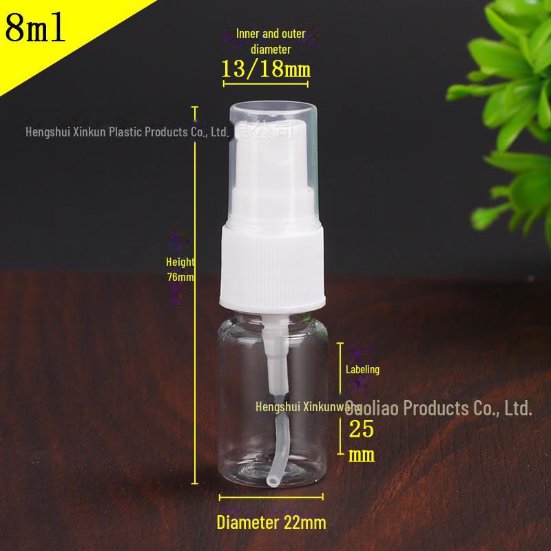 Transparent PET Plastic Spray Bottle - 30, 50, 100 Ml for Cosmetics, Perfume, and Alcohol.