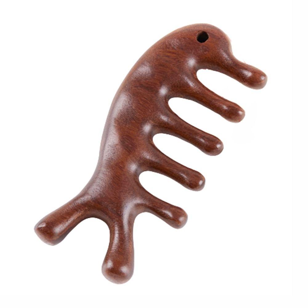 SPA Gift Nose Scraper Meridian Scrapping Wood Comb Scalp Massage Tool Hair Comb Wooden Massage Comb