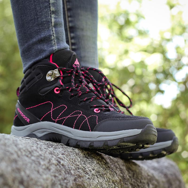 36-46 Пара Модные Плюс Бархатные Теплые Высокие Ботинки Из Хлопка Зимние Ботинки Обувь Для Похода На Открытом Воздухе