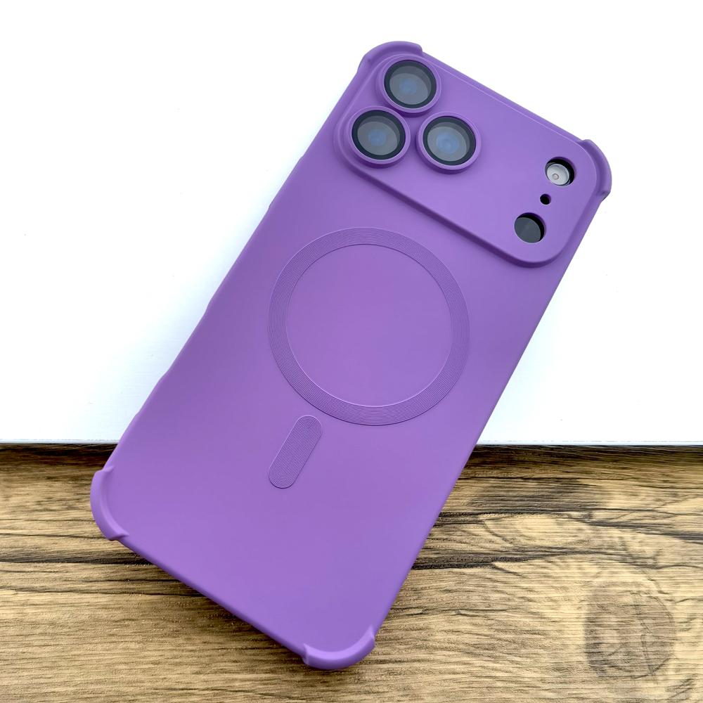 Роскошный противоударный чехол AirBag Soft Magsafe для iPhone 17 Air 16 15 14 13 12 Pro Max 17Pro iPhone17 16Pro Беспроводная зарядка